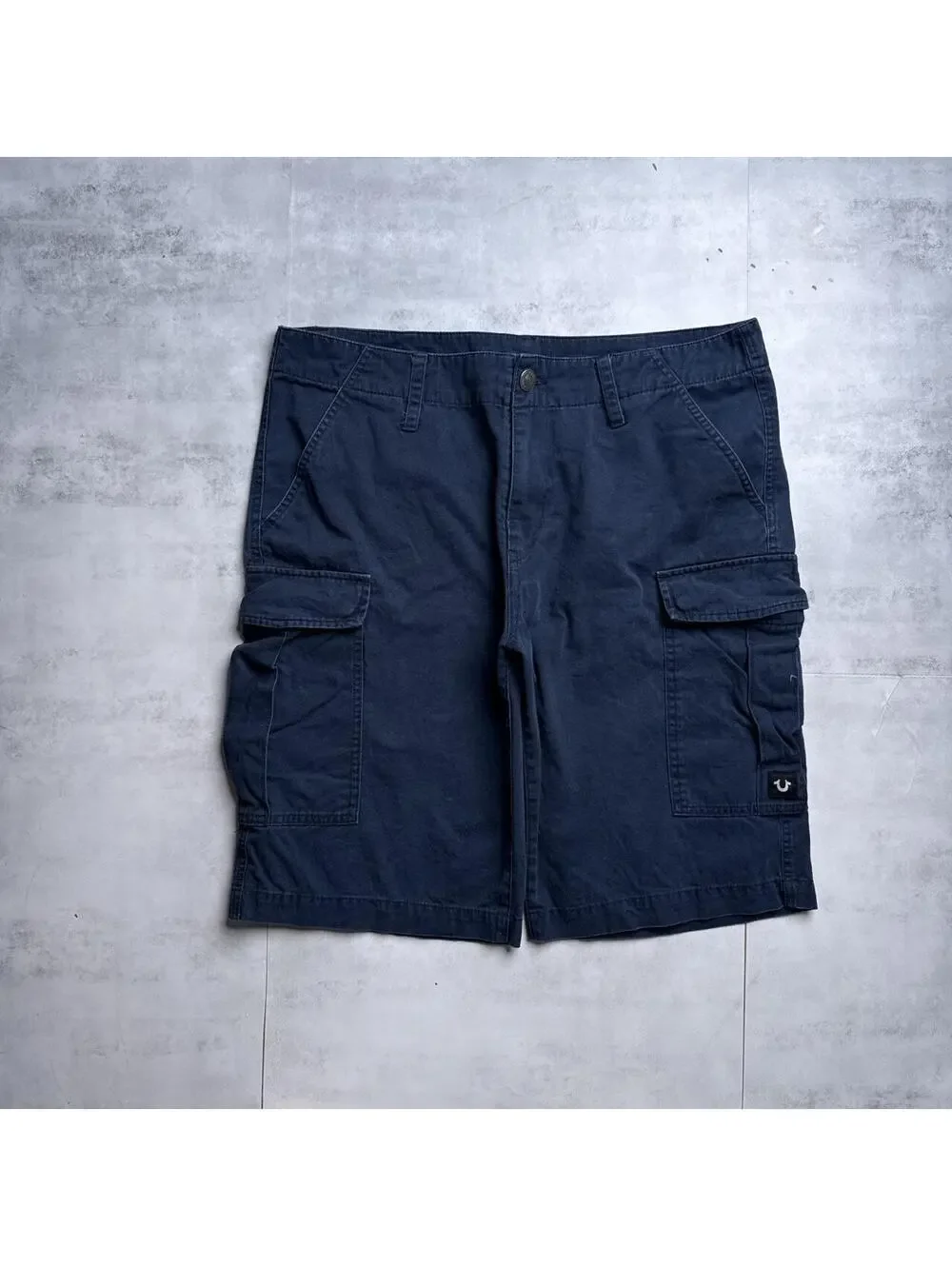 Y2K True Religion 00s Navy Cargo Shorts